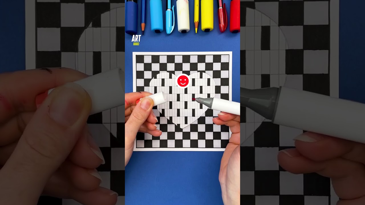 Glitch art optical illusion 🤯✏️ #drawing #opticalillusion #psychedelic #glitchart #sketch #artist