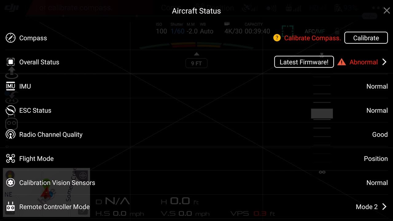 calibrate compass dji mavic pro