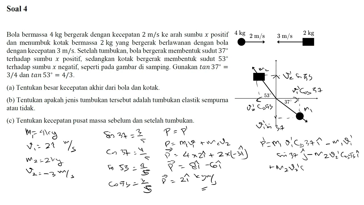 Soal ujian tengah semester fisika ITB semester 1 tahun 2025-2026 sesi Minggu no 4