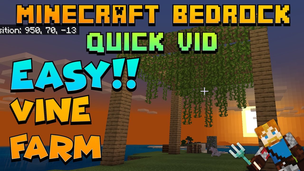 Super Easy Vine Farm: Minecraft Bedrock 