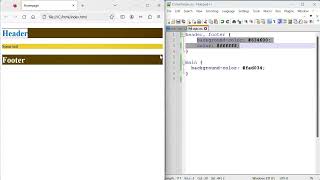 HTML and CSS (part 40): Remove gaps between the header, main, and footer sections.