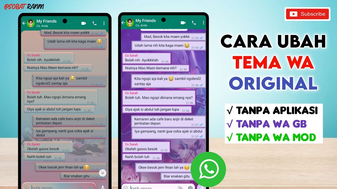 Cara Merubah Tema Whatsapp Original Menjadi Lebih Keren | Part 7