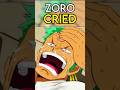 The 3 times zoro has cried