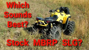 Exhaust sound comparison. (Stock vs MBRP vs SLG) Can Am Renegade 1000 XMR