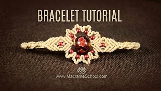 Big Bead Flower Bracelet Tutorial by Macrame School