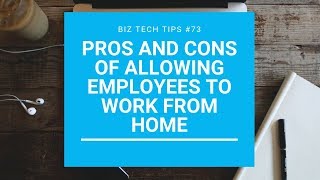 Pros and Cons of allowing employees to work from home