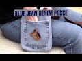 Kims blue jean denim purse