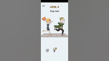 Brain It On Level 8 Stop him - Gameplay Solution Walkthrough