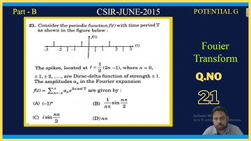 Q.NO 21 | Part-B | CSIR NET Physics June 2015 Solutions | CSIR NET Mathematical Physics | POTENTIALG