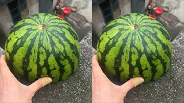Will a watermelon explode if it rolls down from a tall building?