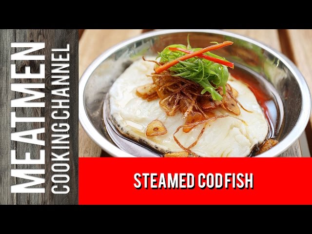 Chinese-Style Steamed Cod Fish Recipe w/ Fried Garlic and Ginger - 清蒸鳕鱼 class=