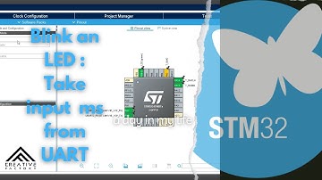 Blink an LED : Take input  ms from UART #stm32