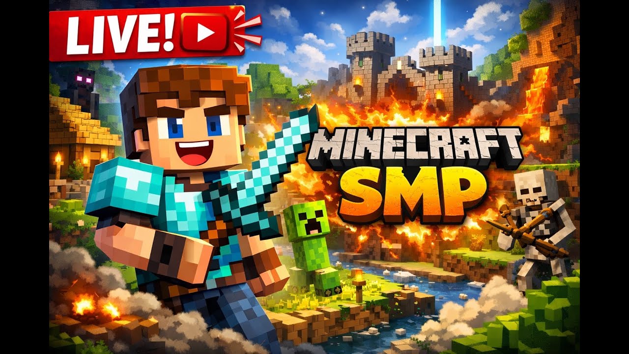 Minecraft SMP LIVE 24/7 | Public Java + Bedrock Server 