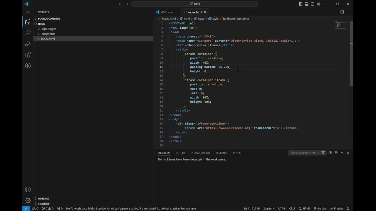 custom iframe using html and css - YouTube