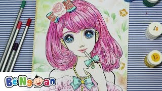 Hướng dẫn bé tô màu Công chúa sành điệu 2 ~ Coloring Princess