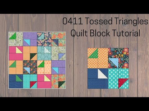 0411 Tossed Triangles Quilt Block Tutorial | Block Of The Day 2023 | Free Quilting Pattern