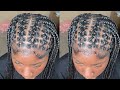 HOW TO: Crisscross knotless braids | VIRAL tiktok crisscross hairstyle |