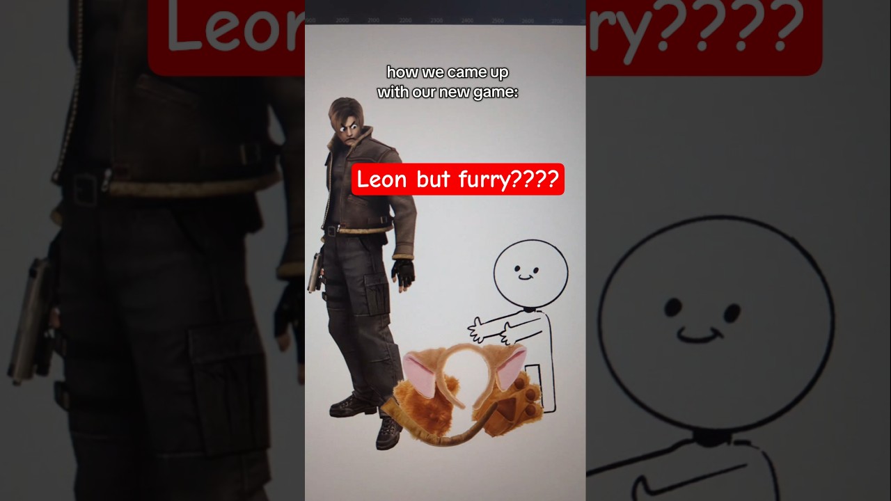 resident evil 4 but on a train with anthro characters 