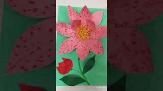 paper flower craft #flowercraft #art #trending #diy #craft #summercampcraft #shorts #easycraft