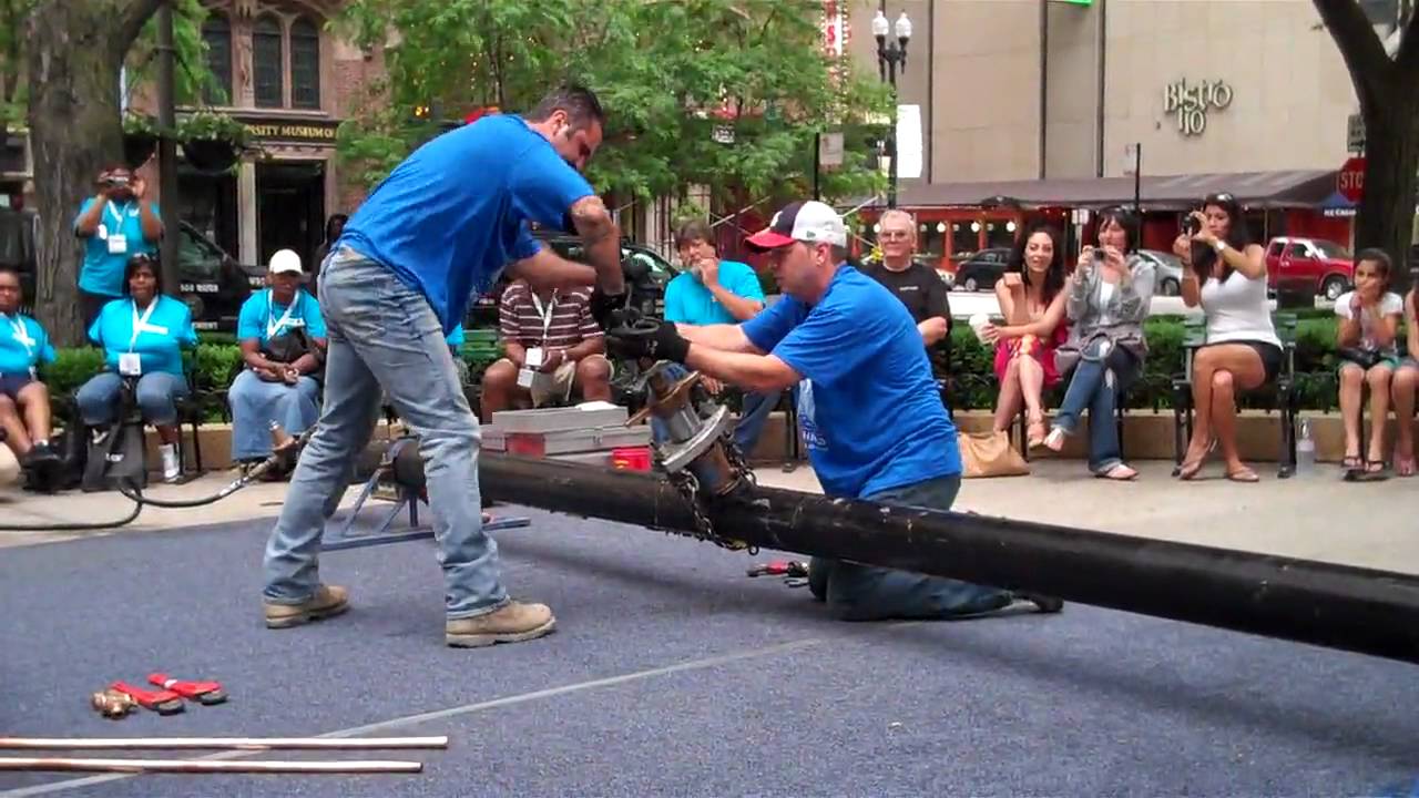 ACE10 Chicago Water Tower Pipe Tapping Demo YouTube