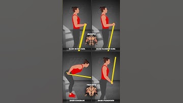 🔥💪 Resistance Band Arm Exercises: Biceps & Triceps (Home Edition) #animation #fitness #workout #tips