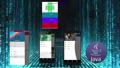 creating a navigation drawer java android studio