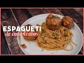 ALBONDIGAS FRITAS CON ESPAGUETI