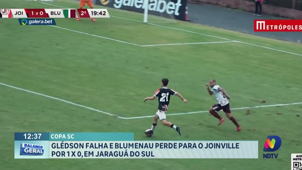 Copa SC: Glédson falha e Blumenau perde para o Joinville por 1 x 0, em Jaraguá do Sul - Foto