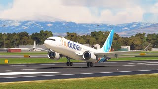 AMAZING LANDING!! Fly Dubai Boeing 737 Landing At Brajas Airport MFS2020 #flydubai #boeing737max