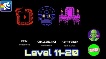 Tomb of the Mask (TotM):Color - Level 11-20 Walkthrough Gameplay(iOS, Android)