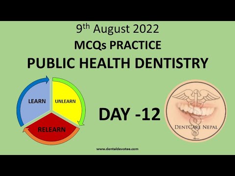 Daily Dental MCQs - Day 12 - Public Health Dentistry MCQs @DentCareNepal
