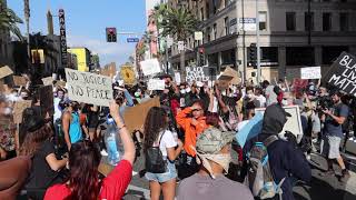 The major intersection of hollywood & vine in los angeles was home
another peaceful protest. diverse, unified and energetic focus on
george fl...