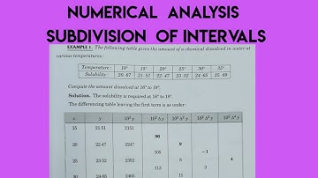 Subdivision of intervals in Numerical analysis|Interpolation with equal intervals|Numerical Analysis