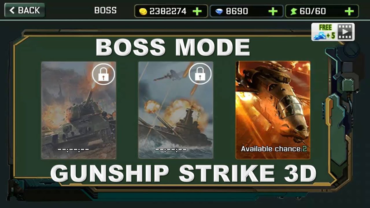 Gunship Strike 3D Helicopter Combating Boss Mode - YouTube