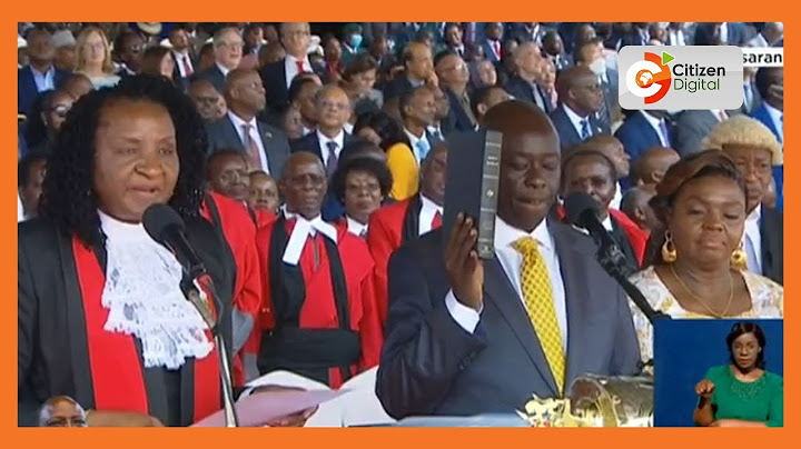 Rigathi Gachagua goofs in taking Oath of Office