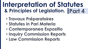 Interpretation of Statutes & Principles of Legislation LLB Syllabus Revision Notes Lecture - Part 4