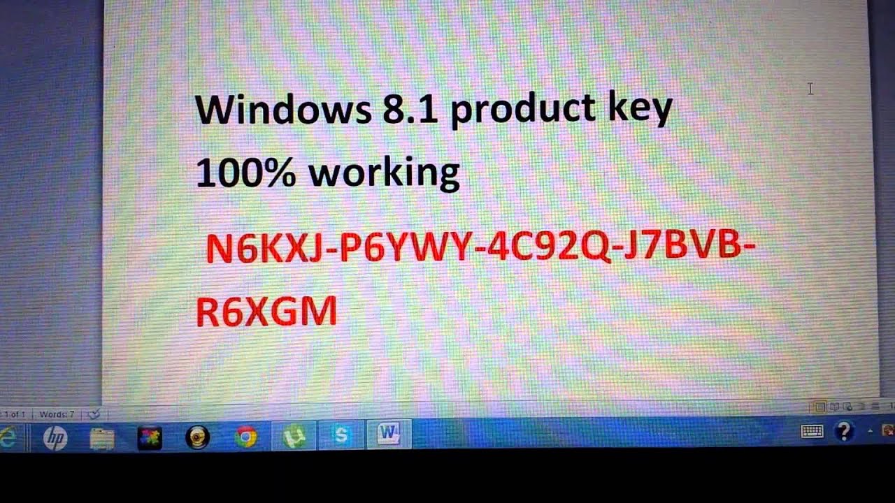 Windows 8.1 Serial Key 100 Working