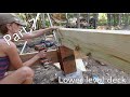 Deck Building | Building A Huge Porch | part 7 | Posts and Beams | DIY Debt Free Cabin Build