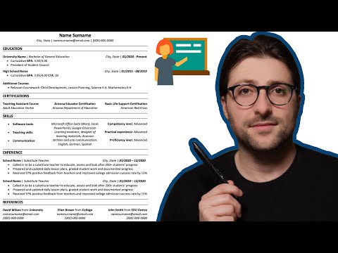 Video: How To Write A Resume For An Educator