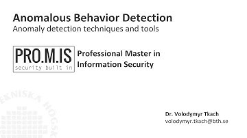 Anomalous Behavior Detection by Volodymyr Tkach