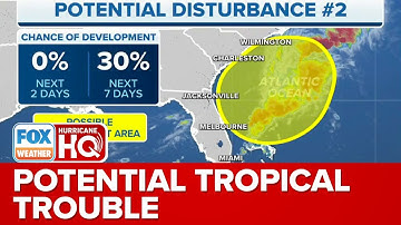 Tropical Disturbance Being Monitored For Possible Development Off Southeast Coast