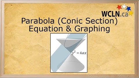 WCLN - Math - Conic Sections (Parabola) - DELETE - this video has been updated