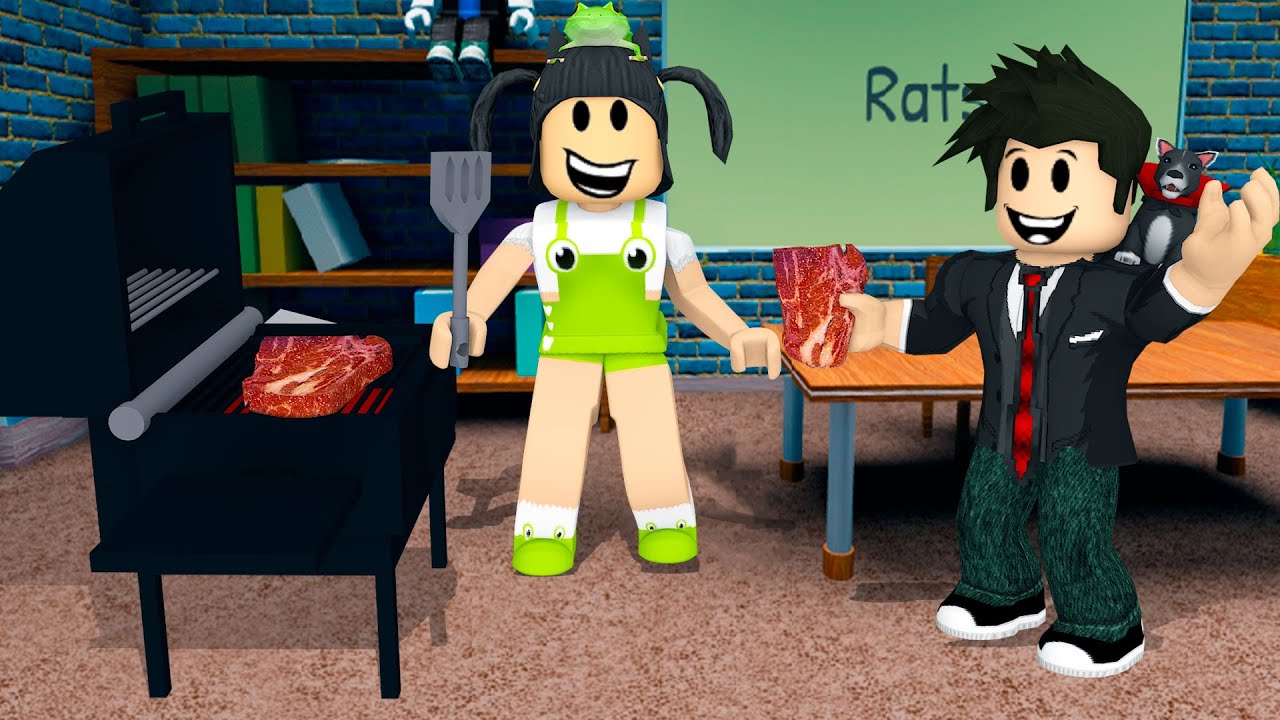 FAZENDO COMIDA NA ESCOLA MALUCA  Roblox - Presentation Experience 