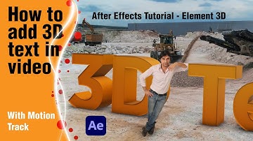 How to add 3D Text in Video - After effects - Element 3D - Camera tracker | v1- Tutorial