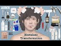 [ASMR/ stop motion]Homeless man Vol.1 transformation /makeup Animation