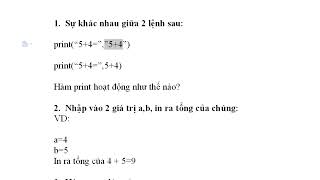Lập trình Python | Bài 3 (p1b): Bài tập sử dụng hàm print, hàm input, toán tử %i, và hàm round(m,n)