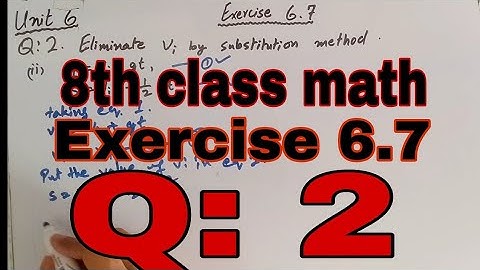 8th Class Math | Unit 6 | Exercise 6.7 Question 2 | Sindh text book board Jamshoro