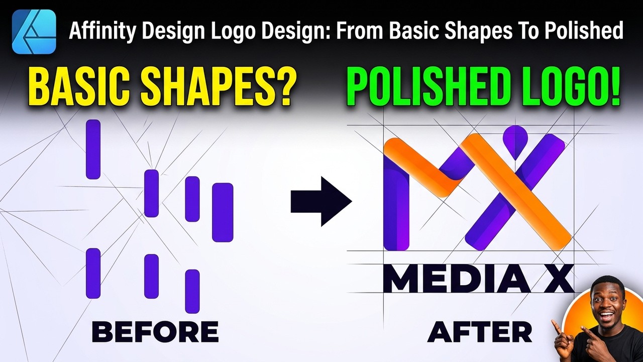 Affinity Design Logo Design: From Basic Shapes To Polished - YouTube