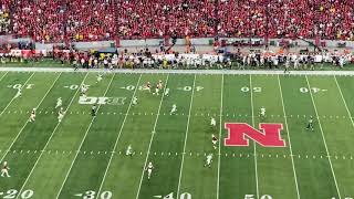 Adrian Martinez Screen Pass to Rahmir Johnson Nebraska Husker Football vs Michigan 10/2/2021