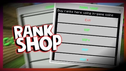 PLUGIN POCKETMINE | RANKSHOP!